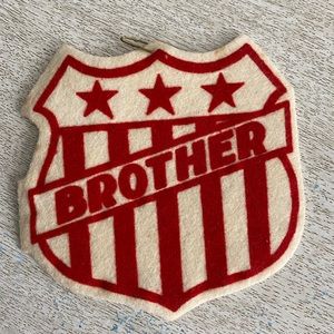 Vintage Sweater Varsity Name Patch The Felt Crafters “Brother“ 1940s-50s